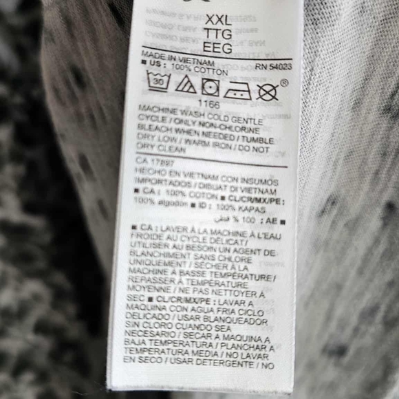 Old Navy Black and Gray Leopard Patterned Tee Dress For Women Size XXL Elastic - Picture 10 of 10